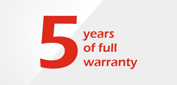 Offer 5 years warranty for equipment from NESTEC