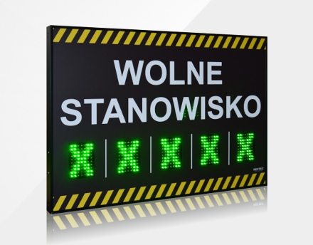 Tablica LED wolne stanowiska