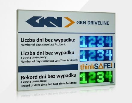 Zegar odmierzający dni bez wypadku